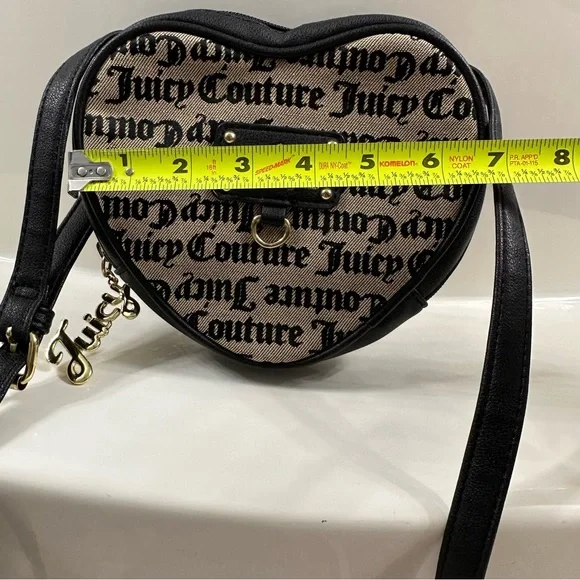 Juicy Couture Heart Shaped Purse | Crossbody Bag | Brown and Black - Picture 4 of 7